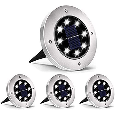 Lampe Solaire D'Extérieur, Lot De 4 Lampes Solaires Encastrées Pour Jardin, 8 Led-aquaforge - Publicité Lampe Solaire D'Extérieur, Lot De 4 Lampes Solaires Encastrées Pour Jardin, 8 Led-aquaforge - Publicité