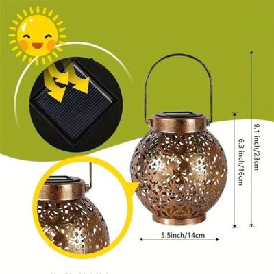 ABYSSE Lampes Solaires Suspendues Ou Appliques Extérieures – Style Lanternes Avec Poignée Pour Jardin, Patio Et Décoration Festive - Publicité ABYSSE Lampes Solaires Suspendues Ou Appliques Extérieures – Style Lanternes Avec Poignée Pour Jardin, Patio Et Décoration Festive - Publicité