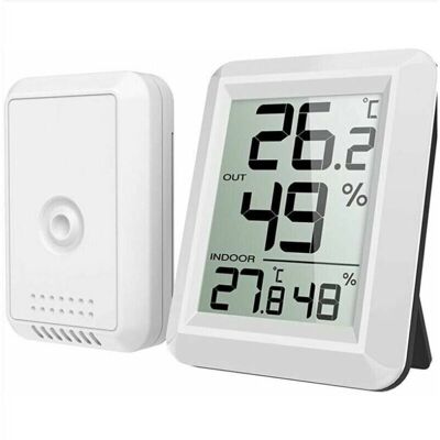 PELTOR Thermomètre Intérieur Et Extérieur, Thermomètre Connecté Avec Capteur Extérieure Sans Fil, Thermomètre Hygrometre Numérique Avec Grand Ecran Lcd - Publicité PELTOR Thermomètre Intérieur Et Extérieur, Thermomètre Connecté Avec Capteur Extérieure Sans Fil, Thermomètre Hygrometre Numérique Avec Grand Ecran Lcd - Publicité