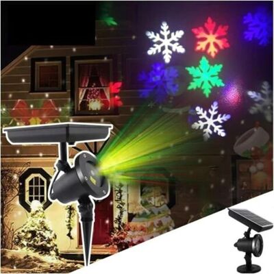 NO BRAND Pair Projecteur De Flocons De Neige À Énergie Solaire – Étanche Ip44 – Led Haute Luminosité – Installation Facile Sur Table, Sol Ou Mur - Publicité NO BRAND Pair Projecteur De Flocons De Neige À Énergie Solaire – Étanche Ip44 – Led Haute Luminosité – Installation Facile Sur Table, Sol Ou Mur - Publicité