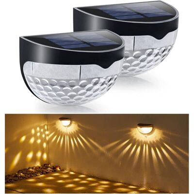 ACKERMAN Lot De 2 Lampes Solaires Pour Clôture, Lampes Solaires Pour Terrasse, Éclairage Mural Extérieur, Éclairage Décoratif Pour Marches, Éclairage De Clôture Étanche Pour Jardin, Porche, Escalier, Piscine, - Publicité ACKERMAN Lot De 2 Lampes Solaires Pour Clôture, Lampes Solaires Pour Terrasse, Éclairage Mural Extérieur, Éclairage Décoratif Pour Marches, Éclairage De Clôture Étanche Pour Jardin, Porche, Escalier, Piscine, - Publicité
