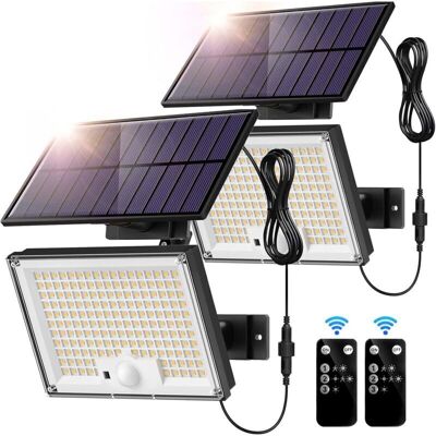 Melissa 2 Pcs Lampe Solaire Extérieur 172 Led 3 Modes Lumière Solaire Extérieure Détecteur De Mouvement, Lampe Solaire Ip65 Eclairage Exterieur Solaire, Led Spot Solaire Avec Câble De 5m ( Lumière Froide) - Publicité Melissa 2 Pcs Lampe Solaire Extérieur 172 Led 3 Modes Lumière Solaire Extérieure Détecteur De Mouvement, Lampe Solaire Ip65 Eclairage Exterieur Solaire, Led Spot Solaire Avec Câble De 5m ( Lumière Froide) - Publicité