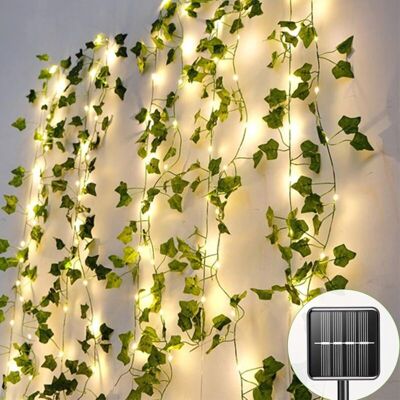 MOXIE Guirlandes Solaires D'Extérieur, Guirlandes Solaires En Lierre Artificiel, Lampes De Jardin Étanches, Guirlandes Solaires 100led, 10m - Publicité MOXIE Guirlandes Solaires D'Extérieur, Guirlandes Solaires En Lierre Artificiel, Lampes De Jardin Étanches, Guirlandes Solaires 100led, 10m - Publicité