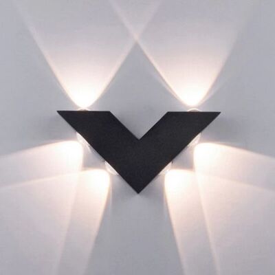 ABYSSE Applique Murale Extérieure Led 6w, 3000k Luminaire Moderne À Éclairage Vers Le Haut Et Vers Le Bas, En Forme De V Et Étanche, Étanche Ip65 - Publicité ABYSSE Applique Murale Extérieure Led 6w, 3000k Luminaire Moderne À Éclairage Vers Le Haut Et Vers Le Bas, En Forme De V Et Étanche, Étanche Ip65 - Publicité