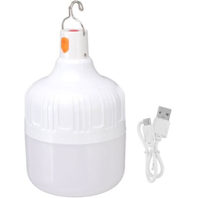 ABYSSE Ampoule Led Extérieure Rechargeable Usb 120 W, Ampoule De Secours Portable Avec Crochet Pour Stands De Marchés Nocturnes Et Pannes De Courant Domestiques - Publicité ABYSSE Ampoule Led Extérieure Rechargeable Usb 120 W, Ampoule De Secours Portable Avec Crochet Pour Stands De Marchés Nocturnes Et Pannes De Courant Domestiques - Publicité