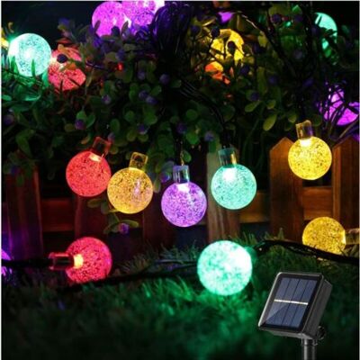ABYSSE Guirlande Lumineuse Solaire Extérieure, Guirlande Lumineuse Solaire 6.5m 30 Led Guirlande Lumineuse 8 Modes Décoration Extérieure Imperméable - Publicité ABYSSE Guirlande Lumineuse Solaire Extérieure, Guirlande Lumineuse Solaire 6.5m 30 Led Guirlande Lumineuse 8 Modes Décoration Extérieure Imperméable - Publicité