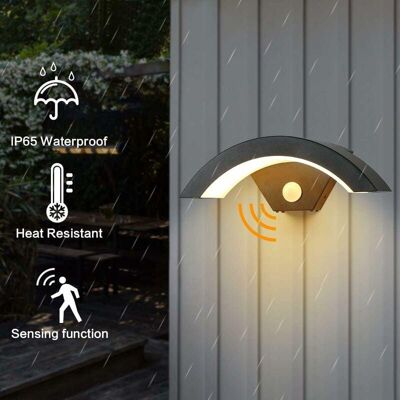 Generic Applique Murale Led Exterieur Avec Capteur De Mouvement, Gris Anthracite 24w 980lm 3000k, Lampe Externe Aluminium Ip54, Lampe Exterieur Pour Villa P - Publicité Generic Applique Murale Led Exterieur Avec Capteur De Mouvement, Gris Anthracite 24w 980lm 3000k, Lampe Externe Aluminium Ip54, Lampe Exterieur Pour Villa P - Publicité