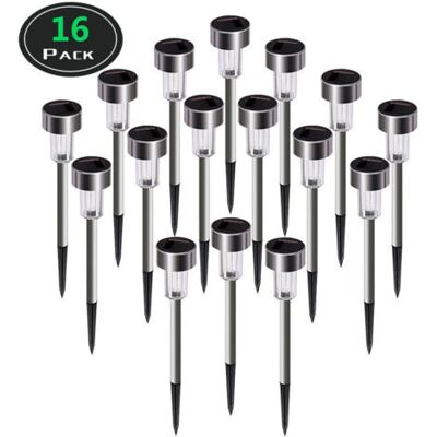 ABYSSE Lampe Solaire Exterieur Jardin, 16 Pièces Colorée Led Lumiere Solaire Exterieur Avec Tuyau En Acier Inoxydable, Ip65 Étanche Auto On/off Lampe Solaire Exterieur Pour Terrasse, Cadeau, Cour - Publicité ABYSSE Lampe Solaire Exterieur Jardin, 16 Pièces Colorée Led Lumiere Solaire Exterieur Avec Tuyau En Acier Inoxydable, Ip65 Étanche Auto On/off Lampe Solaire Exterieur Pour Terrasse, Cadeau, Cour - Publicité