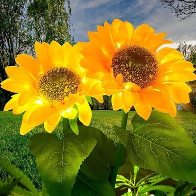 URSUS Lumières Solaires Extérieures Fleur,2 Paquets Led Lumière Solaire Jardin De Tournesol Décorations,solaire Lampe De Décoration Extérieures Fleur Ip65 Etanche Féeriques,jardin,patio - Publicité URSUS Lumières Solaires Extérieures Fleur,2 Paquets Led Lumière Solaire Jardin De Tournesol Décorations,solaire Lampe De Décoration Extérieures Fleur Ip65 Etanche Féeriques,jardin,patio - Publicité