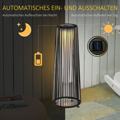 PELTOR Lampe Solaire De Jardin Avec Capteur De Lumière Automatique, Ip44 Étanche Et Led, Noir 21.5x21.5x61 Cm, Éclairage Extérieur Autonome Pour Terrasse Et Jardin, Installation Facile - Publicité PELTOR Lampe Solaire De Jardin Avec Capteur De Lumière Automatique, Ip44 Étanche Et Led, Noir 21.5x21.5x61 Cm, Éclairage Extérieur Autonome Pour Terrasse Et Jardin, Installation Facile - Publicité
