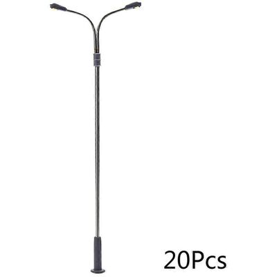 ZEVE Lampadaire De Jardin Pour Modélisme Ferroviaire, Poteau De Train, Deux Têtes, Micro-paysage 3v-1, Lot De 20 - Publicité ZEVE Lampadaire De Jardin Pour Modélisme Ferroviaire, Poteau De Train, Deux Têtes, Micro-paysage 3v-1, Lot De 20 - Publicité