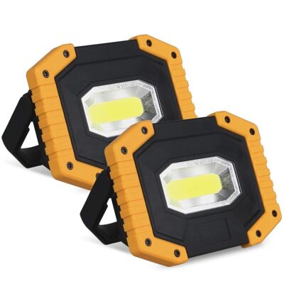 MOXIE Projecteur Led Rechargeable 30w 2000 Lm Projecteur Chantier Lumière De Travail Avec 4x Batterie 3 Modes Lanterne Portable Projecteur Led Usb Pour Camping, Chantier, Garage, Atelier(2 Pack) Npterbl - Publicité MOXIE Projecteur Led Rechargeable 30w 2000 Lm Projecteur Chantier Lumière De Travail Avec 4x Batterie 3 Modes Lanterne Portable Projecteur Led Usb Pour Camping, Chantier, Garage, Atelier(2 Pack) Npterbl - Publicité