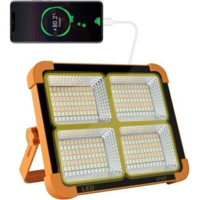 SANS MARQUE Projecteur Led Rechargeable 100 W 10 000 Lm – Lanterne Portable Avec Panneau Solaire Et Batterie 16 500 Mah, Pour Camping, Chantier, Garage, Atelier - Publicité SANS MARQUE Projecteur Led Rechargeable 100 W 10 000 Lm – Lanterne Portable Avec Panneau Solaire Et Batterie 16 500 Mah, Pour Camping, Chantier, Garage, Atelier - Publicité