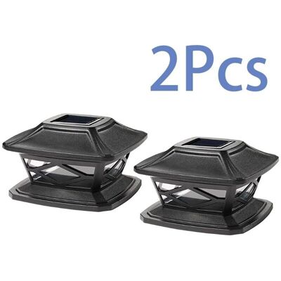IRISFR 2 Pices Lampes De Poteau De Chapeau Solaires Extrieures Lumires De Poteau Led Tanches Lampadaires Solaires De Clture Dcorative Adapts (noir) - Publicité IRISFR 2 Pices Lampes De Poteau De Chapeau Solaires Extrieures Lumires De Poteau Led Tanches Lampadaires Solaires De Clture Dcorative Adapts (noir) - Publicité