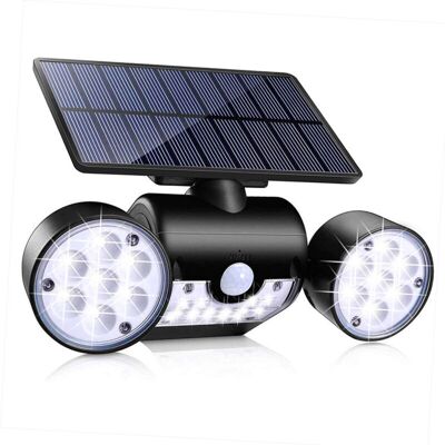 MOXIE Sjlerst Lampes Solaires À Détecteur De Mouvement, Éclairage De Garage, Éclairage De Route, Éclairage De Jardin Extérieur, Appliques Murales À Trois Têtes - Publicité MOXIE Sjlerst Lampes Solaires À Détecteur De Mouvement, Éclairage De Garage, Éclairage De Route, Éclairage De Jardin Extérieur, Appliques Murales À Trois Têtes - Publicité