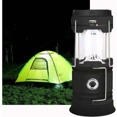 ABYSSE Lanterne Led Rechargeable Solaire/usb, Zvo Lampe Camping Puissante, 2 Modes Lanterne De Jardin Portable, Torche 360° Eclairage Suspendue Avec Etanche Pour Bivouac/secours/garage/cave/pêche(noir) - Publicité ABYSSE Lanterne Led Rechargeable Solaire/usb, Zvo Lampe Camping Puissante, 2 Modes Lanterne De Jardin Portable, Torche 360° Eclairage Suspendue Avec Etanche Pour Bivouac/secours/garage/cave/pêche(noir) - Publicité