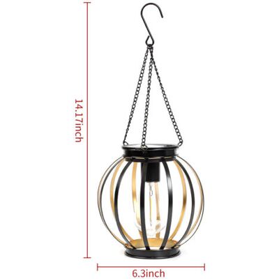 ABYSSE Lanterne Solaire Suspendue Extérieure – Lustre Métallique À Lumière Chaude Pour Jardin, Balcon Et Intérieur, Installation Facile Mur/plafond - Publicité ABYSSE Lanterne Solaire Suspendue Extérieure – Lustre Métallique À Lumière Chaude Pour Jardin, Balcon Et Intérieur, Installation Facile Mur/plafond - Publicité