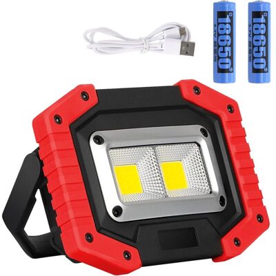 Melissa Projecteur De Chantier Led, 30w Lampe De Chantier Rechargeable Par Usb Super Clair Étanche Ip65 2000lm Projecteur Led Rechargeable Avec Support Pour Le Camping, La Pêche, L'Atelier, Le Chantier [class - Publicité Melissa Projecteur De Chantier Led, 30w Lampe De Chantier Rechargeable Par Usb Super Clair Étanche Ip65 2000lm Projecteur Led Rechargeable Avec Support Pour Le Camping, La Pêche, L'Atelier, Le Chantier [class - Publicité