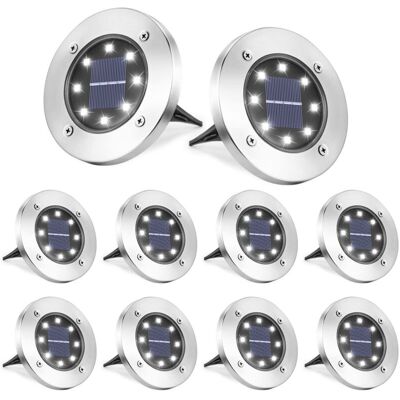 MOXIE 8 Pièces Led Lumière Solaire Extérieur-lampe Solaires Jardin Au Sol-blanc Froid Pelouse Lumière Npterbl - Publicité MOXIE 8 Pièces Led Lumière Solaire Extérieur-lampe Solaires Jardin Au Sol-blanc Froid Pelouse Lumière Npterbl - Publicité