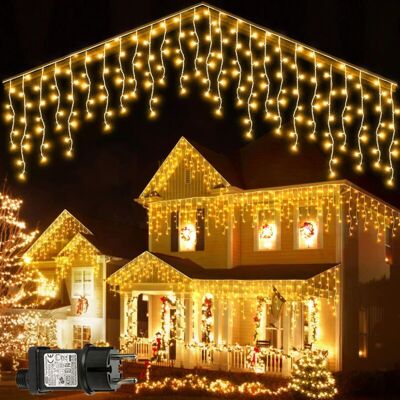 Melissa Keyoung – Guirlande Lumineuse D'Extérieur 10m 400 Led Blanc Chaud – Étanche Ip65 – 8 Modes D'Éclairage – Minuterie Intégrée – Connectable Pour Balcon - Publicité Melissa Keyoung – Guirlande Lumineuse D'Extérieur 10m 400 Led Blanc Chaud – Étanche Ip65 – 8 Modes D'Éclairage – Minuterie Intégrée – Connectable Pour Balcon - Publicité