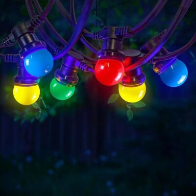 PELTOR Guirlande Guinguette 10 M Multicolore Ip65- Guirlande Electrique Extérieure 20 Bulbes Bleu Rouge Jaune Vert - Guirlande Lumineuse Exterieure Decoration Romantique Pour Terrasse Et Jardin - Publicité PELTOR Guirlande Guinguette 10 M Multicolore Ip65- Guirlande Electrique Extérieure 20 Bulbes Bleu Rouge Jaune Vert - Guirlande Lumineuse Exterieure Decoration Romantique Pour Terrasse Et Jardin - Publicité