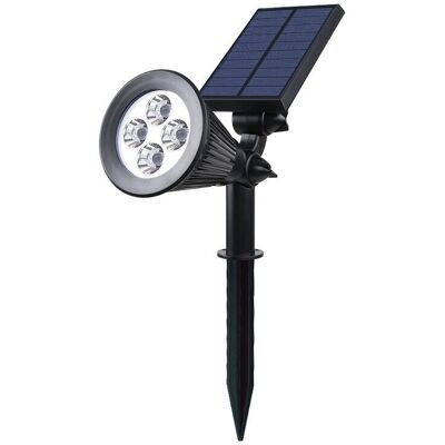 MOXIE Projecteur Spot Solaire 4 Led Extérieur Etanche Lumière Blanche 2-en-1, Plastique, Intégré, 2 W, Blanc,29 X 9.5 X 34 Cm(1 Pcs) - Publicité MOXIE Projecteur Spot Solaire 4 Led Extérieur Etanche Lumière Blanche 2-en-1, Plastique, Intégré, 2 W, Blanc,29 X 9.5 X 34 Cm(1 Pcs) - Publicité
