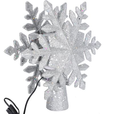 LBVIE Projecteur De Flocons De Neige Led Argenté Pour Sapin De Noël, Décoration Lumineuse Rotative Effet Tempête De Neige, Prise Ue 220 V - Publicité LBVIE Projecteur De Flocons De Neige Led Argenté Pour Sapin De Noël, Décoration Lumineuse Rotative Effet Tempête De Neige, Prise Ue 220 V - Publicité