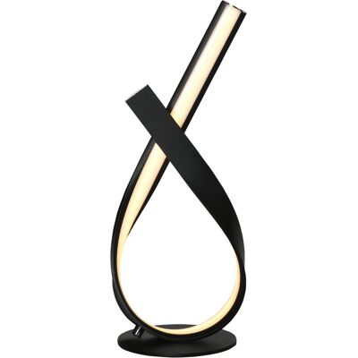 TORMATOR Lampe À Poser Design Contemporain - Lampe De Table Design Spirale - Dim. 21l X 15l X 43h Cm - Alu. Noir Led Blanc Chaud - Publicité TORMATOR Lampe À Poser Design Contemporain - Lampe De Table Design Spirale - Dim. 21l X 15l X 43h Cm - Alu. Noir Led Blanc Chaud - Publicité