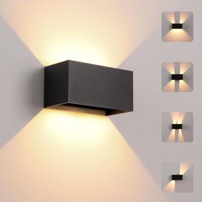 PELTOR Applique Murale D'Intérieur Extérieur 24w - Blanc Chaud 3000k, Ip65 Étanche - Angle De Faisceau Haut Bas Réglable, Design Moderne, Noir - Publicité PELTOR Applique Murale D'Intérieur Extérieur 24w - Blanc Chaud 3000k, Ip65 Étanche - Angle De Faisceau Haut Bas Réglable, Design Moderne, Noir - Publicité