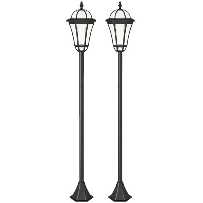 HEAT Lampes Solaires De Jardin Pour Usage Extérieur, Avec 2 Led Blanches (6000 K, Indice De Protection Ip44, Ø 18,5 X 129 Cm, Hauteur), Noires - Publicité HEAT Lampes Solaires De Jardin Pour Usage Extérieur, Avec 2 Led Blanches (6000 K, Indice De Protection Ip44, Ø 18,5 X 129 Cm, Hauteur), Noires - Publicité