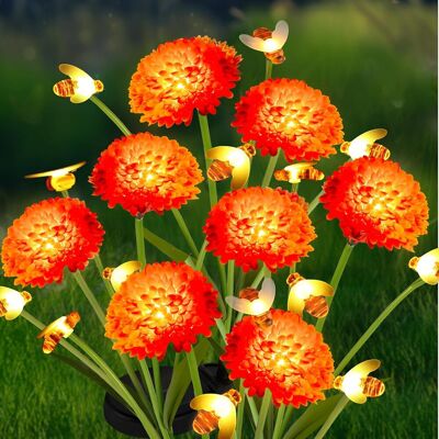 NONAME Lot De 3 Lampes Solaires De Jardin En Forme D'Abeille Avec Fleurs, Étanches, Pour Jardin, Terrasse, Cour, Allée, Cadeaux Pour Femme, Fête Des Mères - Publicité NONAME Lot De 3 Lampes Solaires De Jardin En Forme D'Abeille Avec Fleurs, Étanches, Pour Jardin, Terrasse, Cour, Allée, Cadeaux Pour Femme, Fête Des Mères - Publicité