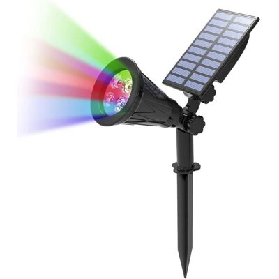 MOXIE Lampe Solaire Extérieur, Solaire Projecteur Avec 4 Couleurs Changeantes, Extérieur Sans Fil Etanche Ip65 Lampe Jardin Avec 180° Réglable Spot Solaire Pour Jardin, Cour, Chemin, Allé. [classe Énergétiq - Publicité MOXIE Lampe Solaire Extérieur, Solaire Projecteur Avec 4 Couleurs Changeantes, Extérieur Sans Fil Etanche Ip65 Lampe Jardin Avec 180° Réglable Spot Solaire Pour Jardin, Cour, Chemin, Allé. [classe Énergétiq - Publicité