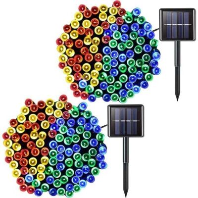 ABYSSE Guirlande Solaire Guirlande Lumineuse Solaire Multicolore 100 Led 10 M 8 Modes Lumières De Noël Solaires Étanches Pour Jardins, Mariage, Fête, Maisons, Sapin De Noël, Rideaux, Extérieur - Multicolore - Publicité ABYSSE Guirlande Solaire Guirlande Lumineuse Solaire Multicolore 100 Led 10 M 8 Modes Lumières De Noël Solaires Étanches Pour Jardins, Mariage, Fête, Maisons, Sapin De Noël, Rideaux, Extérieur - Multicolore - Publicité