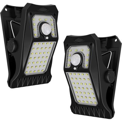 Ackerman– Lampe Solaire D'Extérieur 45 Led Avec Détecteur De Mouvement – Étanchéité Ip65 – 3 Modes D'Éclairage – Installation Facile Pour Clôture Et Camping (lot De 2) - Publicité Ackerman– Lampe Solaire D'Extérieur 45 Led Avec Détecteur De Mouvement – Étanchéité Ip65 – 3 Modes D'Éclairage – Installation Facile Pour Clôture Et Camping (lot De 2) - Publicité