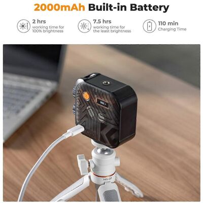 FLAMMKRAFT Lampe Vidéo Led De Poche K&f Concept, Éclairage D'Appoint Magnétique Led Pour Visioconférence, Irc 96+, 2500 K - 99 - Publicité FLAMMKRAFT Lampe Vidéo Led De Poche K&f Concept, Éclairage D'Appoint Magnétique Led Pour Visioconférence, Irc 96+, 2500 K - 99 - Publicité