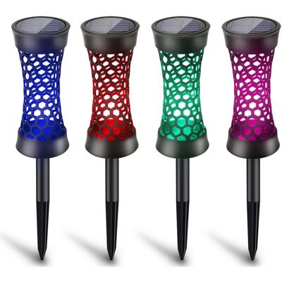 URSUS Lampes Solaires Extérieures De Jardin, Lumières Solaires Colorées À Changement De Couleur, Lumières De Chemin De Paysage À Énergie Solaire Imperméables Pour Pelouse Passerelle Cour Décorative - Publicité URSUS Lampes Solaires Extérieures De Jardin, Lumières Solaires Colorées À Changement De Couleur, Lumières De Chemin De Paysage À Énergie Solaire Imperméables Pour Pelouse Passerelle Cour Décorative - Publicité