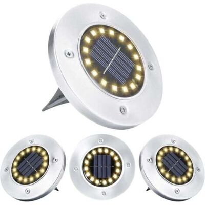 ABYSSE Lampe Solaire Extérieur, , 4 Pièces , 16 Led Blanc Chaud Spot Lumière Imperméable Acier Inoxydable Luminaire Au Sol Solaires Pour Terrasse Cour Jardin Chemin Garage Allée Passerelle Decoration - Publicité ABYSSE Lampe Solaire Extérieur, , 4 Pièces , 16 Led Blanc Chaud Spot Lumière Imperméable Acier Inoxydable Luminaire Au Sol Solaires Pour Terrasse Cour Jardin Chemin Garage Allée Passerelle Decoration - Publicité