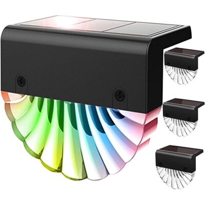 MOXIE Solaire Led Extérieur Éclairage Mural,4 Pack Éclairage Pour Chemins , Lumière Solaire De Clôture De Jardin Led Changeant De Couleur,lumières De Marche, Allées De Jardin Mural - Publicité MOXIE Solaire Led Extérieur Éclairage Mural,4 Pack Éclairage Pour Chemins , Lumière Solaire De Clôture De Jardin Led Changeant De Couleur,lumières De Marche, Allées De Jardin Mural - Publicité
