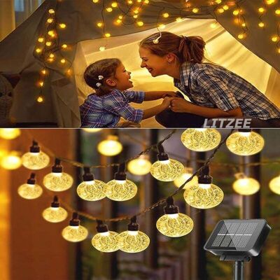 Scotch Guirlande Solaire Extérieure 12m 100 Led Guirlande Lumineuse Blanc Chaud Avec 8 Modes & Étanche Ip65 Lampe Decorative Idéal Pour Maison, Jardin, Festival, Arbre De Noël - Publicité Scotch Guirlande Solaire Extérieure 12m 100 Led Guirlande Lumineuse Blanc Chaud Avec 8 Modes & Étanche Ip65 Lampe Decorative Idéal Pour Maison, Jardin, Festival, Arbre De Noël - Publicité