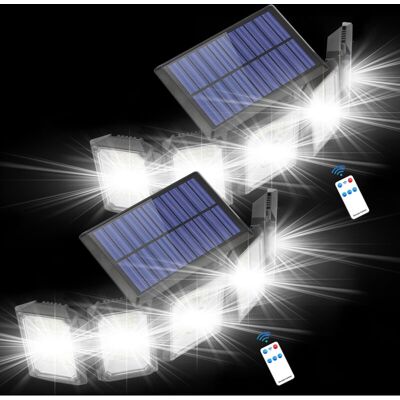 MOXIE Sjlerst Lot De 2 Lampes Solaires D'Extérieur À Détecteur De Mouvement 300led, Éclairage Grand Angle, Étanchéité Ip65, Lampes Solaires De Sécurité, Pour Porche, Cour, Patio, Jardin, Allée, Garage - Publicité MOXIE Sjlerst Lot De 2 Lampes Solaires D'Extérieur À Détecteur De Mouvement 300led, Éclairage Grand Angle, Étanchéité Ip65, Lampes Solaires De Sécurité, Pour Porche, Cour, Patio, Jardin, Allée, Garage - Publicité