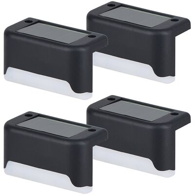 Lot De 4 Lampes Solaires D'Extérieur, Lampes Solaires Led Étanches Pour Escaliers, Clôtures, Jardins, Terrasses Et Allées.-aquaforge - Publicité Lot De 4 Lampes Solaires D'Extérieur, Lampes Solaires Led Étanches Pour Escaliers, Clôtures, Jardins, Terrasses Et Allées.-aquaforge - Publicité