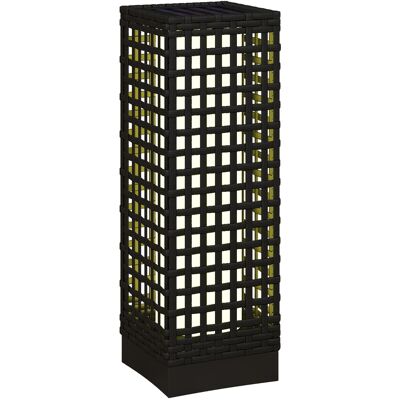ACKERMAN Lampe Solaire Design Rotin 15,5x15,5x46cm Étanche Avec Capteur De Lumière Lampe De Jardin Led Automatique Noir Pour Terrasse Et Jardin - Publicité ACKERMAN Lampe Solaire Design Rotin 15,5x15,5x46cm Étanche Avec Capteur De Lumière Lampe De Jardin Led Automatique Noir Pour Terrasse Et Jardin - Publicité