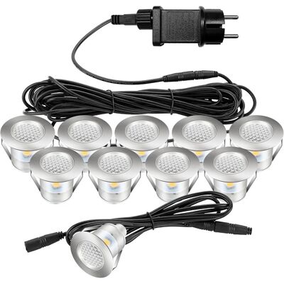 BALTERLEY Spots Led Encastrable Extérieur, Lot De 10 Spots Encastrables Au Sol Led, Blanc Chaud, Étanche Ip67, Spots Encastrables Pour Terrasse, Extérieur, Intérieur, Escalier - Publicité BALTERLEY Spots Led Encastrable Extérieur, Lot De 10 Spots Encastrables Au Sol Led, Blanc Chaud, Étanche Ip67, Spots Encastrables Pour Terrasse, Extérieur, Intérieur, Escalier - Publicité