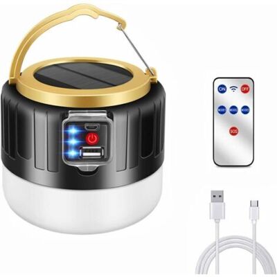 ABYSSE Lampe De Camping Led Rechargeable Par Usb, Lampe Solaire, 5200 Mah Batterie Externe, Ipx6 Étanche, 5 Modes Sos, Portable, Super Lumineuse, Pour Bivouac, Cave, Pêche(noir) - Publicité ABYSSE Lampe De Camping Led Rechargeable Par Usb, Lampe Solaire, 5200 Mah Batterie Externe, Ipx6 Étanche, 5 Modes Sos, Portable, Super Lumineuse, Pour Bivouac, Cave, Pêche(noir) - Publicité