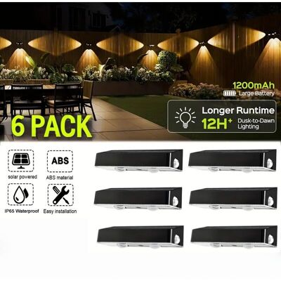 XISRENS 6 Pièces Lumières De Terrasse À Énergie Solaire, 9 Couleurs Fixes Et Changement De Couleur Des Lumières De Clôture Solaire, 3 Lentilles Led Solaires Avec 10 Modes D'Éclairage, Ip65 - Publicité XISRENS 6 Pièces Lumières De Terrasse À Énergie Solaire, 9 Couleurs Fixes Et Changement De Couleur Des Lumières De Clôture Solaire, 3 Lentilles Led Solaires Avec 10 Modes D'Éclairage, Ip65 - Publicité