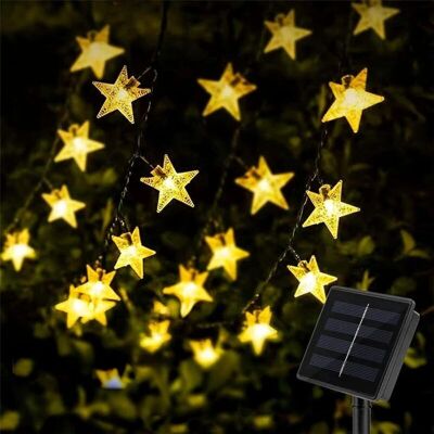 MOXIE Guirlande Lumineuse Exterieur Solaire, 30 Led Étoile Guirlande Lumineuse Solaire 8 Modes, Étanche Décoration Extérieure Pour Jardin, Patio, Ramadan, Noël (blanc Chaud) - Publicité MOXIE Guirlande Lumineuse Exterieur Solaire, 30 Led Étoile Guirlande Lumineuse Solaire 8 Modes, Étanche Décoration Extérieure Pour Jardin, Patio, Ramadan, Noël (blanc Chaud) - Publicité