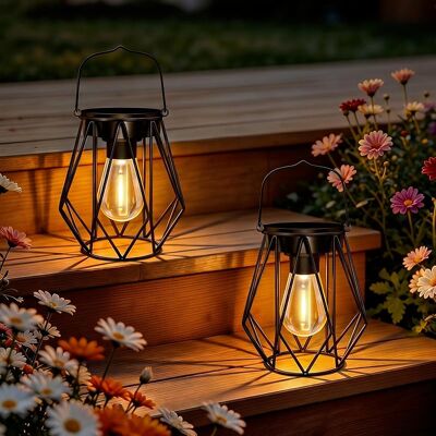SANS MARQUE 2 Pièces Lanterne Solaire Exterieur Jardin, Ip65 Étanche Lampes Solaires À Suspendre/poser, Luminaire Solaire Extérieur Led En Métal Pour Balcon, Terrasse, Camping, Pelouse, Table, Décoration - Publicité SANS MARQUE 2 Pièces Lanterne Solaire Exterieur Jardin, Ip65 Étanche Lampes Solaires À Suspendre/poser, Luminaire Solaire Extérieur Led En Métal Pour Balcon, Terrasse, Camping, Pelouse, Table, Décoration - Publicité
