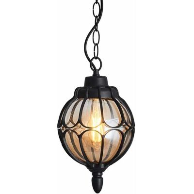 URSUS Lanterne Suspension Extérieure, Imperméable Plafonnier Suspendu Avec Globe En Verre, Postmoderne Lamping Pour Restaurant, Bar, Cuisine, Porche, Extérieur, Entrée (noir) - Publicité URSUS Lanterne Suspension Extérieure, Imperméable Plafonnier Suspendu Avec Globe En Verre, Postmoderne Lamping Pour Restaurant, Bar, Cuisine, Porche, Extérieur, Entrée (noir) - Publicité
