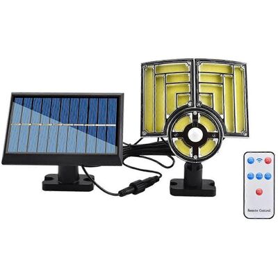 FLAMMKRAFT Applique Murale Solaire À Détecteur De Mouvement Pour Extérieur, Éclairage De Jardin, De Garage Et De Rue. Double Ampoule. Publicité FLAMMKRAFT Applique Murale Solaire À Détecteur De Mouvement Pour Extérieur, Éclairage De Jardin, De Garage Et De Rue. Double Ampoule. Publicité