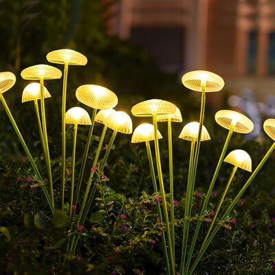 NONAME 2 Pièces Lampes Solaires Exterieures Jardin, 8 Led Lumière Méduse Extérieure Solaire Lucioles, Balancer Lumière Solaires Pour Jardin Extérieur, Patio, Arbustes, Blanc Chaud - Publicité NONAME 2 Pièces Lampes Solaires Exterieures Jardin, 8 Led Lumière Méduse Extérieure Solaire Lucioles, Balancer Lumière Solaires Pour Jardin Extérieur, Patio, Arbustes, Blanc Chaud - Publicité